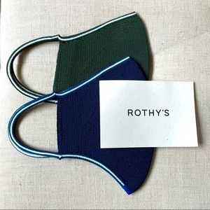 Rothys The Mask Navy & Olive NWT
